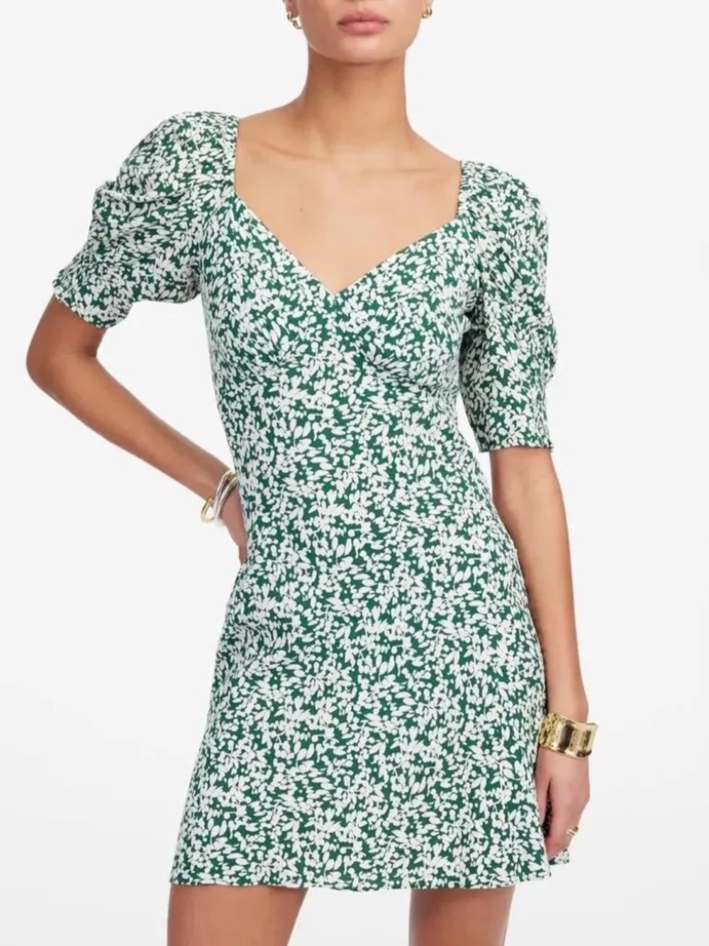 Madewell Seamed V-Neck Mini Dress Size 4 NWT